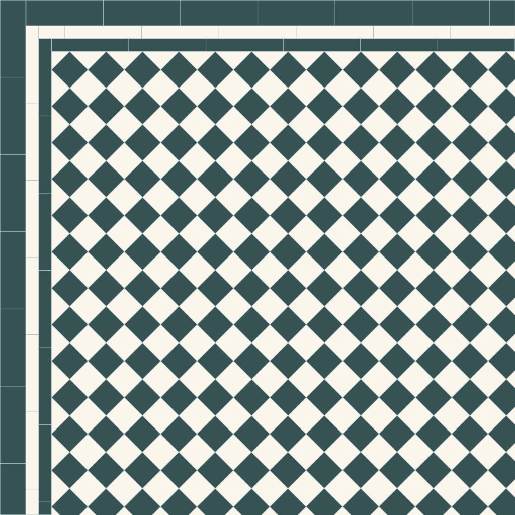 London Victorian Tiles - Chequerboard - LVT 02